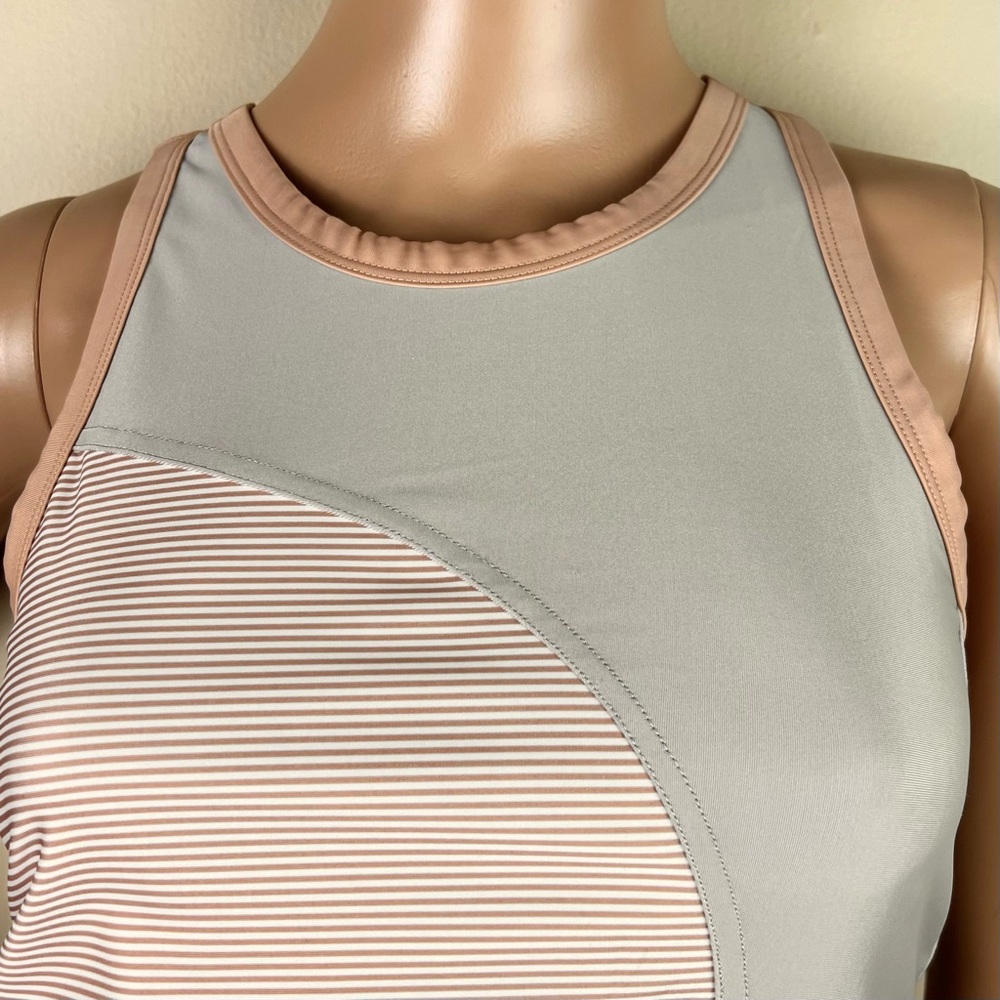 ADIDAS BY STELLA MCCARTNEY BEIGE RACERBACK TANK TOP - Picture 3 of 5